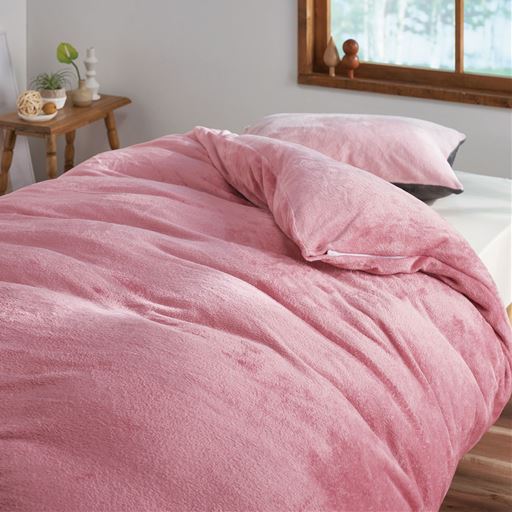 ピンク ※商品は掛け布団カバーです。<br>明るいピンクがお部屋に映える!