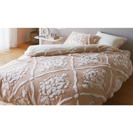 ベージュ <br>※商品は掛け布団カバーです。