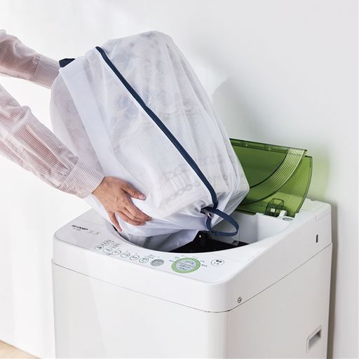 洗濯機で丸洗いできるのでいつも清潔を保てます。