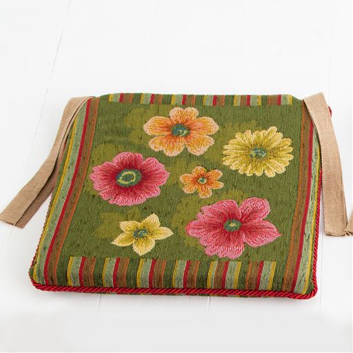 グリーン<br>椅子に固定するための紐付き。