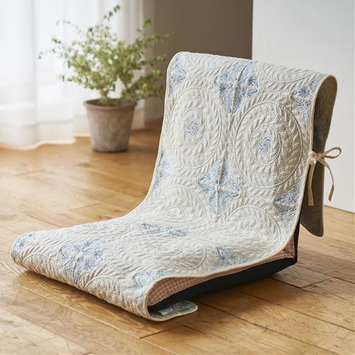 ブルー<br>座椅子カバーとしてもお使いいただけます。