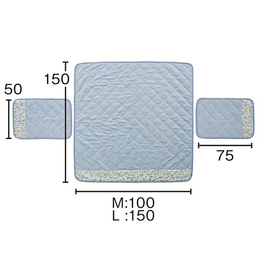 肘掛け部分は切り離し出来るので、肘なしタイプのソファにも対応します。 <br>※寸法の単位は約cmです。