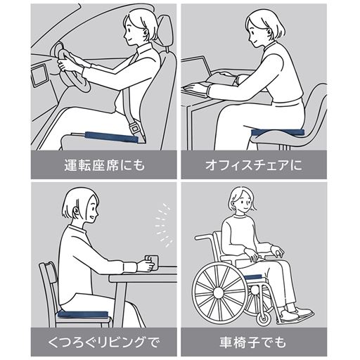 運転席やオフィス用としても。いろいろな場面で活躍します。