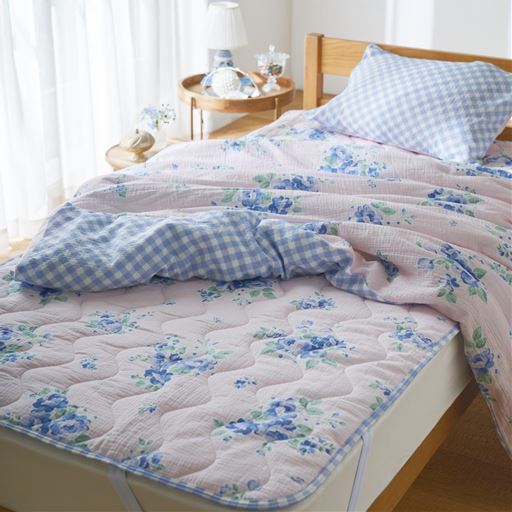 ピンク系 ※商品はパッドシーツです。<br>使い始めからふんわりやわらか。