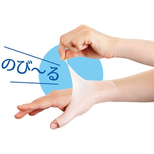 手首に沿ったフォルムで、サポート力がアップ。