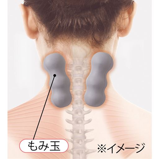 首の曲線に沿うウェーブ状の新もみ玉を採用。※イメージ