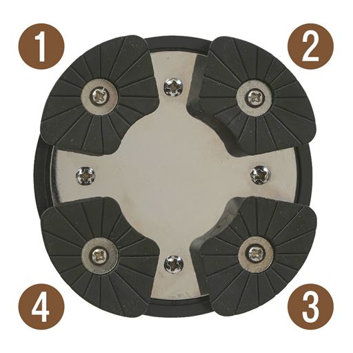 しっかり支えるつえ先のしくみ 4つの広くて安定感のある接地面