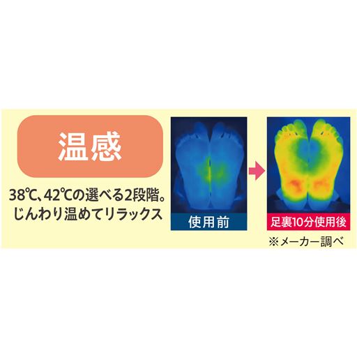 温感でじんわり温めてリラックス