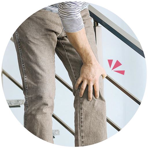 ひざがカチコチ