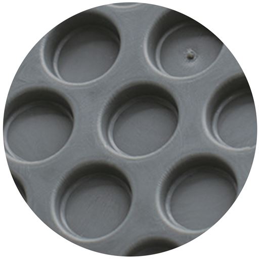 裏面はどの方向にも対応する円形滑り止め