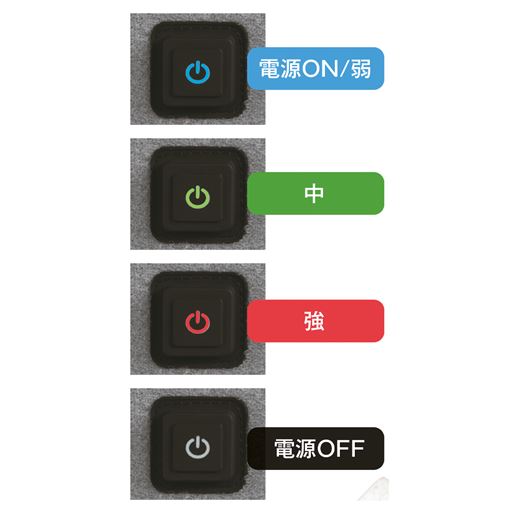 電源ボタンを押すだけのシンプル操作!