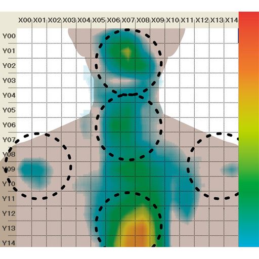 本品 背筋ストレッチパイプが背中を押し上げ胸が開くから呼吸がしやすい!※第三者機関にてメーカー調べ(住友理工(株)SVZB4545Lを使用)※20代男性で計測※効果には個人差があります。
