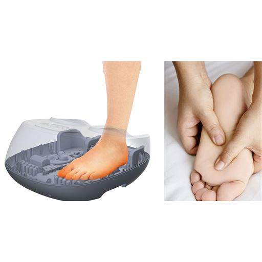 ヒーター搭載で足元を温め血行を促進