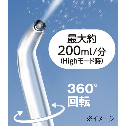 強力な吐水量で洗浄!