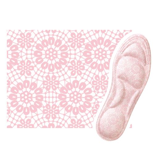 ピンク ピンク・ベージュ・ブルーのレース柄 3色組