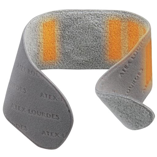 手首に巻いた際に内側と外側を温めます