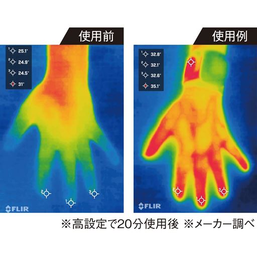 指先までポカポカ