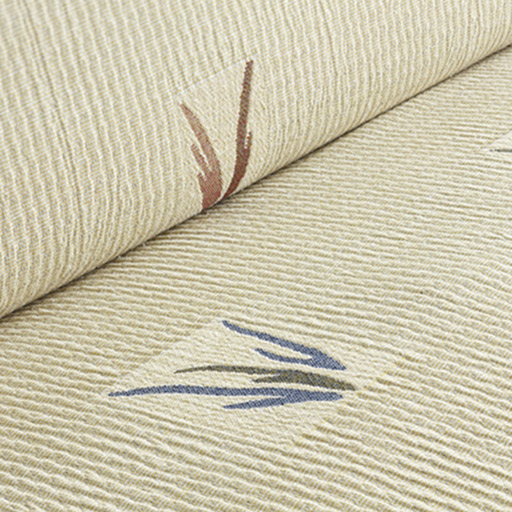 生地拡大<br>人気のハーブ柄をデザインした、丈夫なジャカード織の生地。