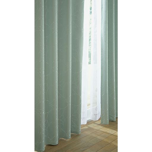 ブルーグリーン<br>※レースカーテンはVP-1054を使用しています。