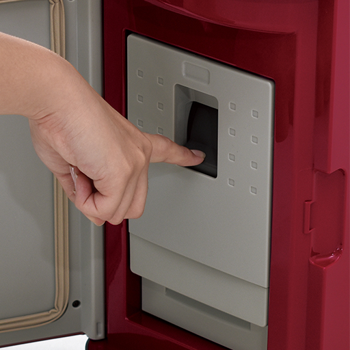 レバーを押すだけの簡単計量。一押しで約1合を簡単に計れます。