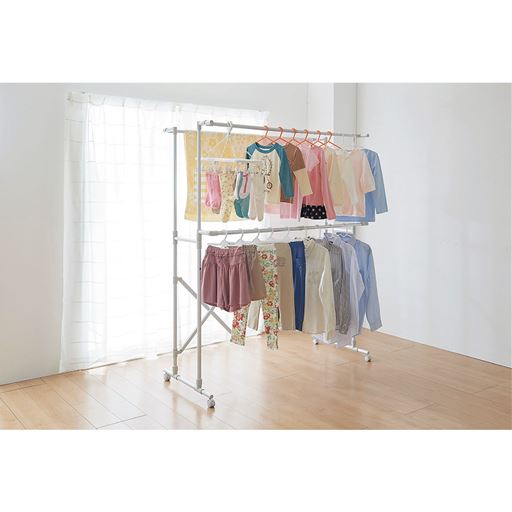 約6人分の洗濯物を一気に干せる!