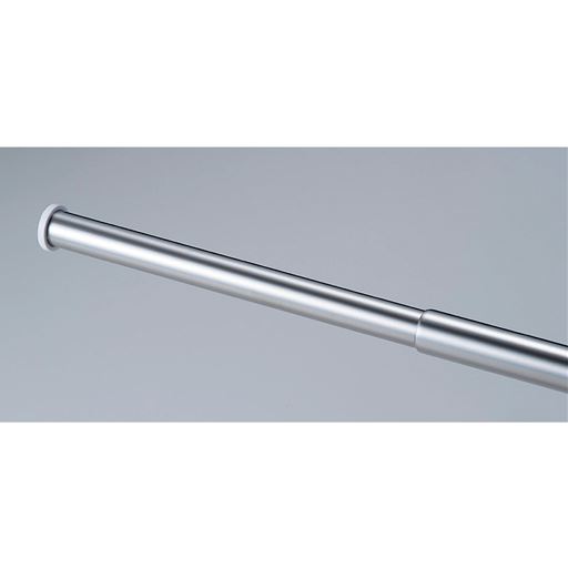 物干しの先端はポール受けからズレにくいキャップ付き。伸縮部はソケットのないすっきりデザイン。