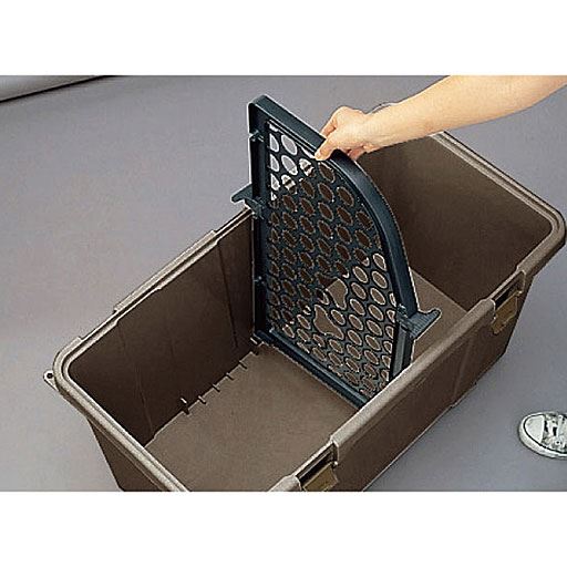 2分割できる仕切り付き。