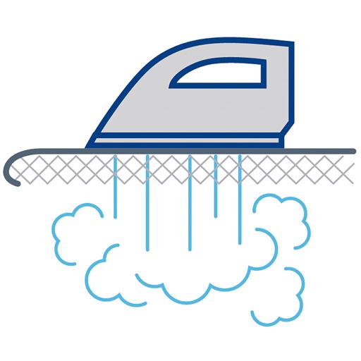 熱に強く丈夫で長持ちするスチームメッシュ構造。しかもスチームの通りが抜群でパリッと美しい仕上がりを実現。