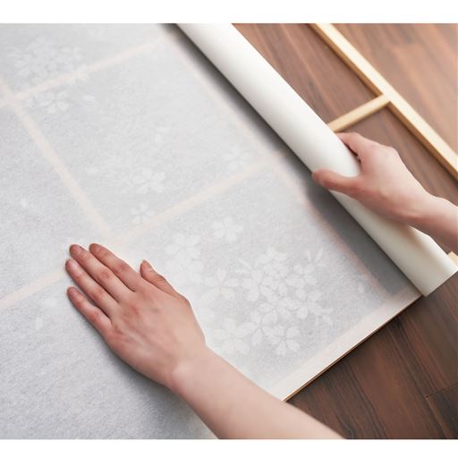 C(桜) 「まるで和紙の風合い」のプラスチック障子紙。