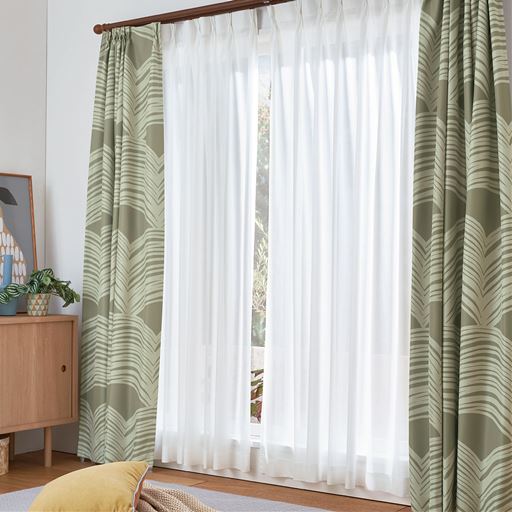 オフホワイト<br>※商品はレースカーテンです。