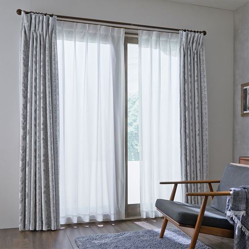 オフホワイト<br>※商品はレースカーテンです。