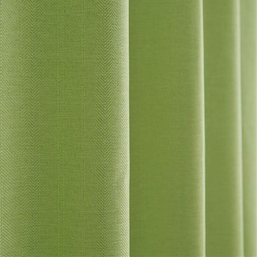 ライトグリーン<br>独自のコーティング加工によりカーテンらしいなめらかな光沢感を出しつつ、しっかり遮熱・遮光効果を発揮します。