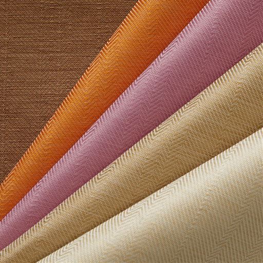 (左から)ブラウン・オレンジ・ピンク・ベージュ・アイボリー