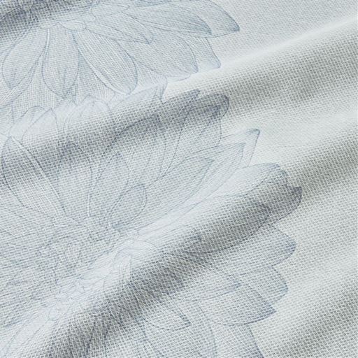 生地拡大(グレー)<br>細かい線画のダリア柄プリント。