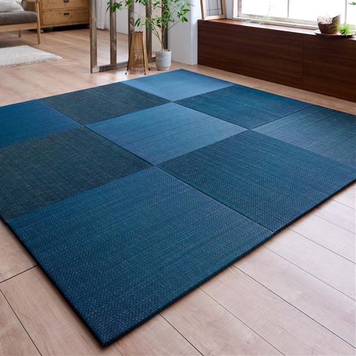 ネイビー 9枚組(210×210cm相当)<br>シンプルなデザインで和室にも洋室にもマッチします。