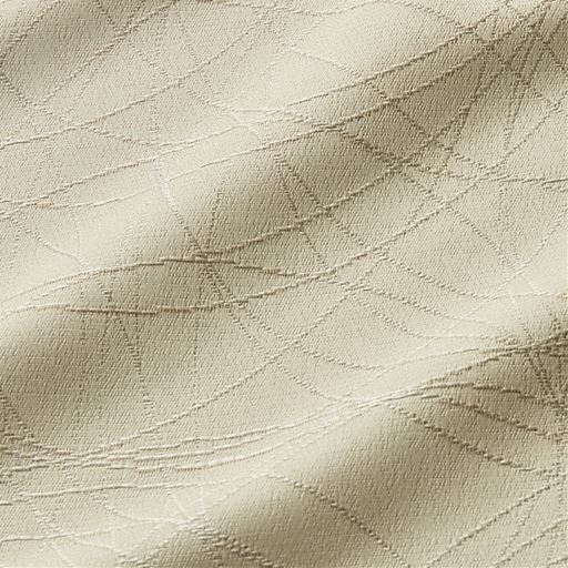 生地拡大(アイボリー)<br>高級感のあるジャカード織りの表地。