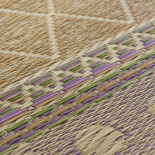 生地拡大 グリーン(パッチワーク柄)<br>いろいろな柄を組み合わせた額デザインがアクセント。