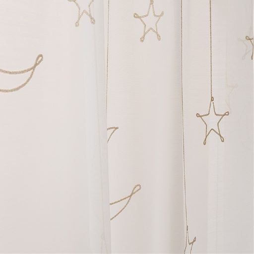 オフホワイト<br>上部からオーナメントをつるしたようなおしゃれな上絵羽柄。