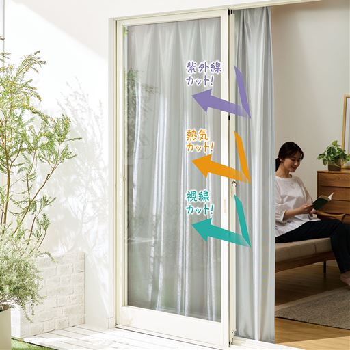 裏面のアルミが窓から入る「熱気」「紫外線」「視線」をしっかりカット!