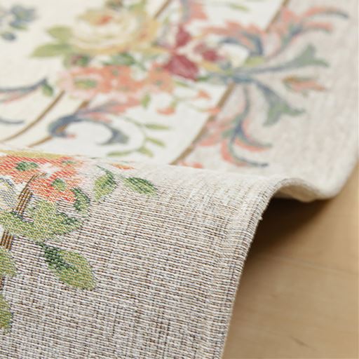 ベージュ(生地拡大)<br>重厚感のあるゴブラン織り。