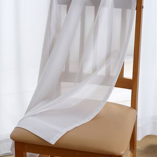 ホワイト<br>「アレルGプラス」が花粉をキャッチして抑え込む、高機能レースカーテンです。