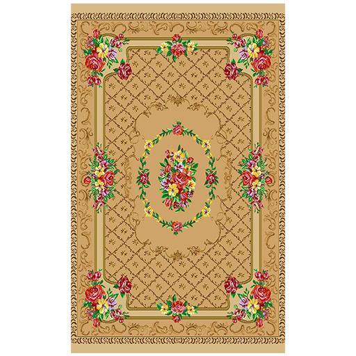 【図柄イメージ】横90×縦65cm  ※実際の商品とは多少異なります。<br>中央のブーケの数が1つのデザインになります。