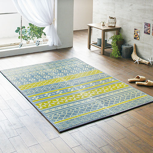 イエロー ※このサイズは完売しました。<br>い草の癒される香りや感触はそのままに、ヨーロピアンテイストに仕上げました。