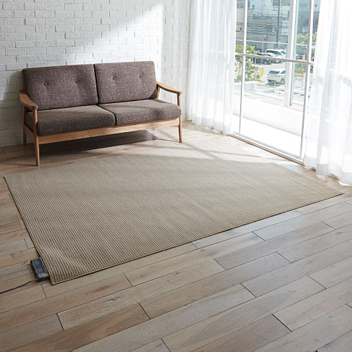 ブラウン<br>お手入れ簡単! ダイニング専用ラグです。