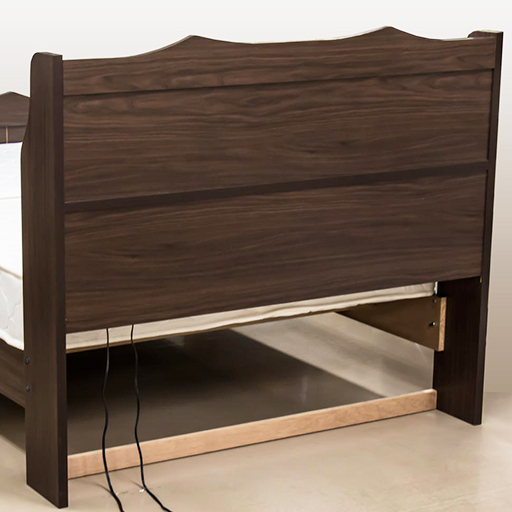 ダークブラウン<br>ヘッドボードの背面仕様