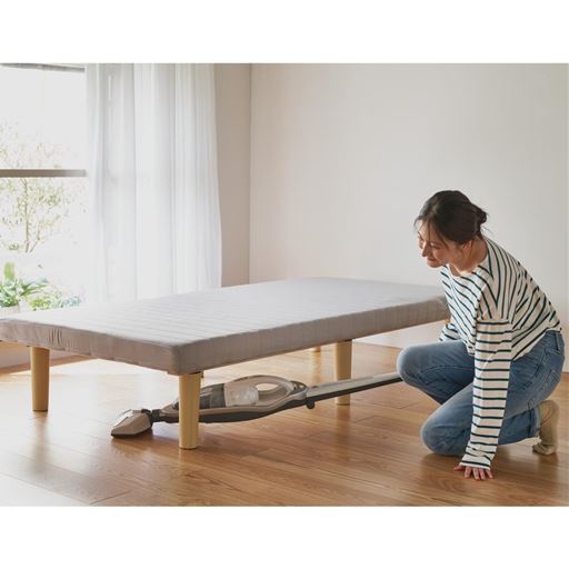 掃除機がスッと入りお掃除もラクラク。