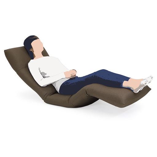 ブラウン<br>頭から足までやさしく包み込む、ボディサポートチェアです。