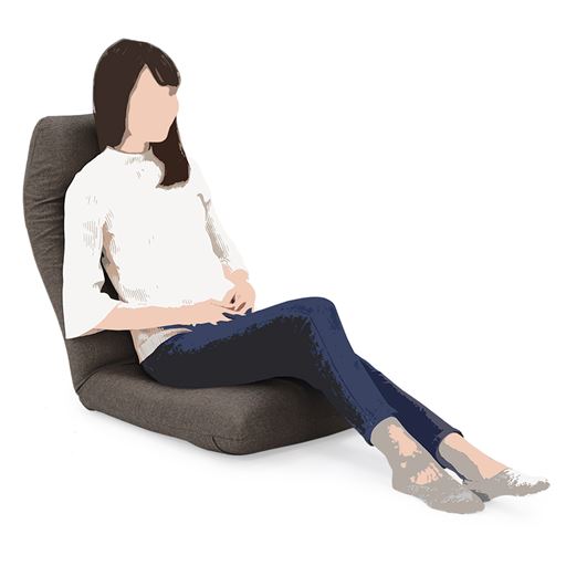 ブラウン<br>ずっと座っていたくなる、ヘッドレスト付きのハイバック座椅子です。