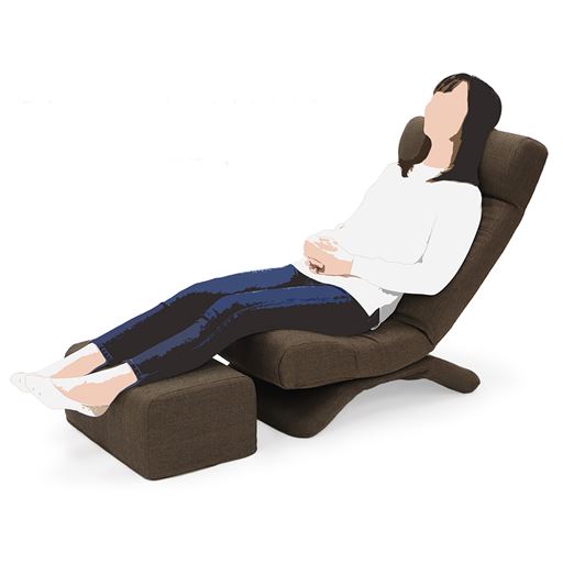 ブラウン<br>リビングや寝室が快適空間に早変わり! シンプルで使いやすいオットマンです。