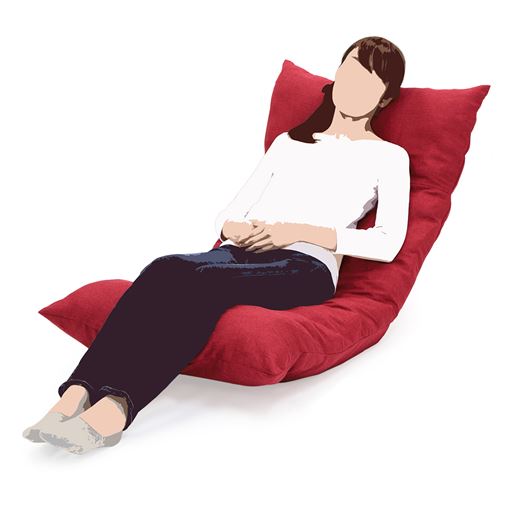 レッド<br>ふんわりと包み込まれるようなウェーブチェアです。